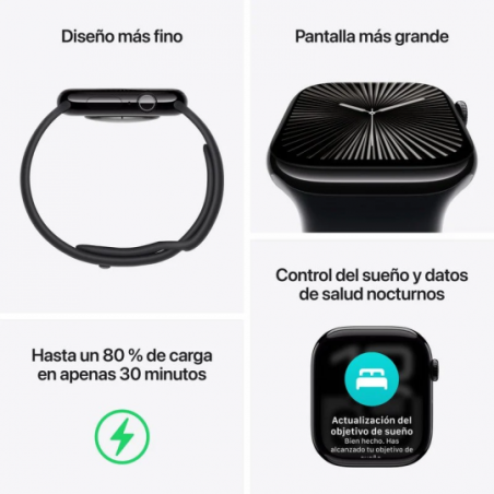 Apple Watch Series 10 GPS 46mm Black Sport